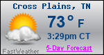 Weather Forecast for Cross Plains, TN