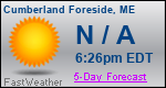 Weather Forecast for Cumberland Foreside, ME