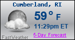 Weather Forecast for Cumberland, RI