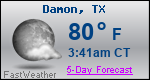 Weather Forecast for Damon, TX