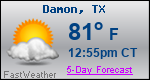 Weather Forecast for Damon, TX