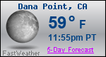 Weather Forecast for Dana Point, CA