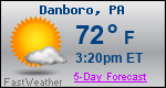 Weather Forecast for Danboro, PA