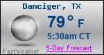 Weather Forecast for Danciger, TX