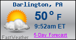 Weather Forecast for Darlington, PA