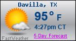 Weather Forecast for Davilla, TX