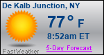 Weather Forecast for De Kalb Junction, NY