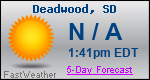 Weather Forecast for Deadwood, SD