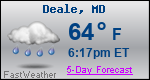 Weather Forecast for Deale, MD