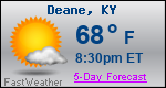 Weather Forecast for Deane, KY