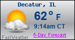 Weather Forecast for Decatur, IL