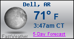 Weather Forecast for Dell, AR