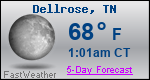 Weather Forecast for Dellrose, TN
