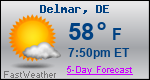 Weather Forecast for Delmar, DE