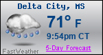 Weather Forecast for Delta City, MS