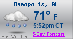 Weather Forecast for Demopolis, AL