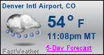 Weather Forecast for Denver International Airport, CO