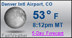 Weather Forecast for Denver International Airport, CO