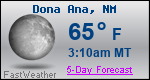 Weather Forecast for DoÃ±a Ana, NM