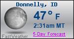 Weather Forecast for Donnelly, ID