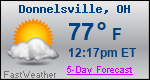 Weather Forecast for Donnelsville, OH