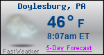 Weather Forecast for Doylesburg, PA