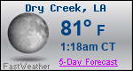Weather Forecast for Dry Creek, LA