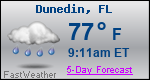 Weather Forecast for Dunedin, FL