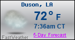 Weather Forecast for Duson, LA