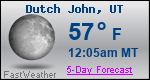 Weather Forecast for Dutch John, UT
