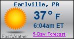 Weather Forecast for Earlville, PA