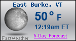 Weather Forecast for East Burke, VT