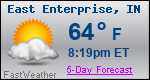 Weather Forecast for East Enterprise, IN