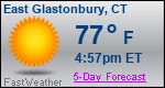 Weather Forecast for East Glastonbury, CT