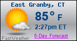 Weather Forecast for East Granby, CT