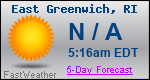 Weather Forecast for East Greenwich, RI