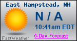 Weather Forecast for East Hampstead, NH