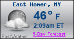 Weather Forecast for East Homer, NY