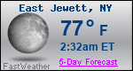 Weather Forecast for East Jewett, NY