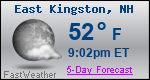 Weather Forecast for East Kingston, NH