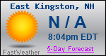 Weather Forecast for East Kingston, NH