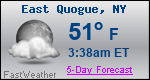 Weather Forecast for East Quogue, NY