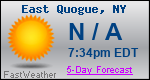 Weather Forecast for East Quogue, NY