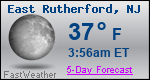 Weather Forecast for East Rutherford, NJ