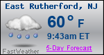 Weather Forecast for East Rutherford, NJ