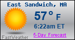 Weather Forecast for East Sandwich, MA