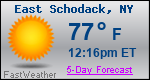 Weather Forecast for East Schodack, NY