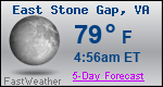 Weather Forecast for East Stone Gap, VA