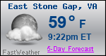 Weather Forecast for East Stone Gap, VA