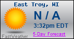 Weather Forecast for East Troy, WI